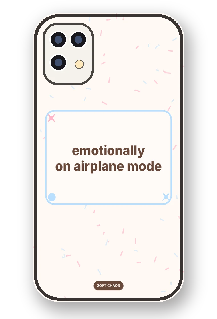 Emotionally on Airplane Mode phone case mockup